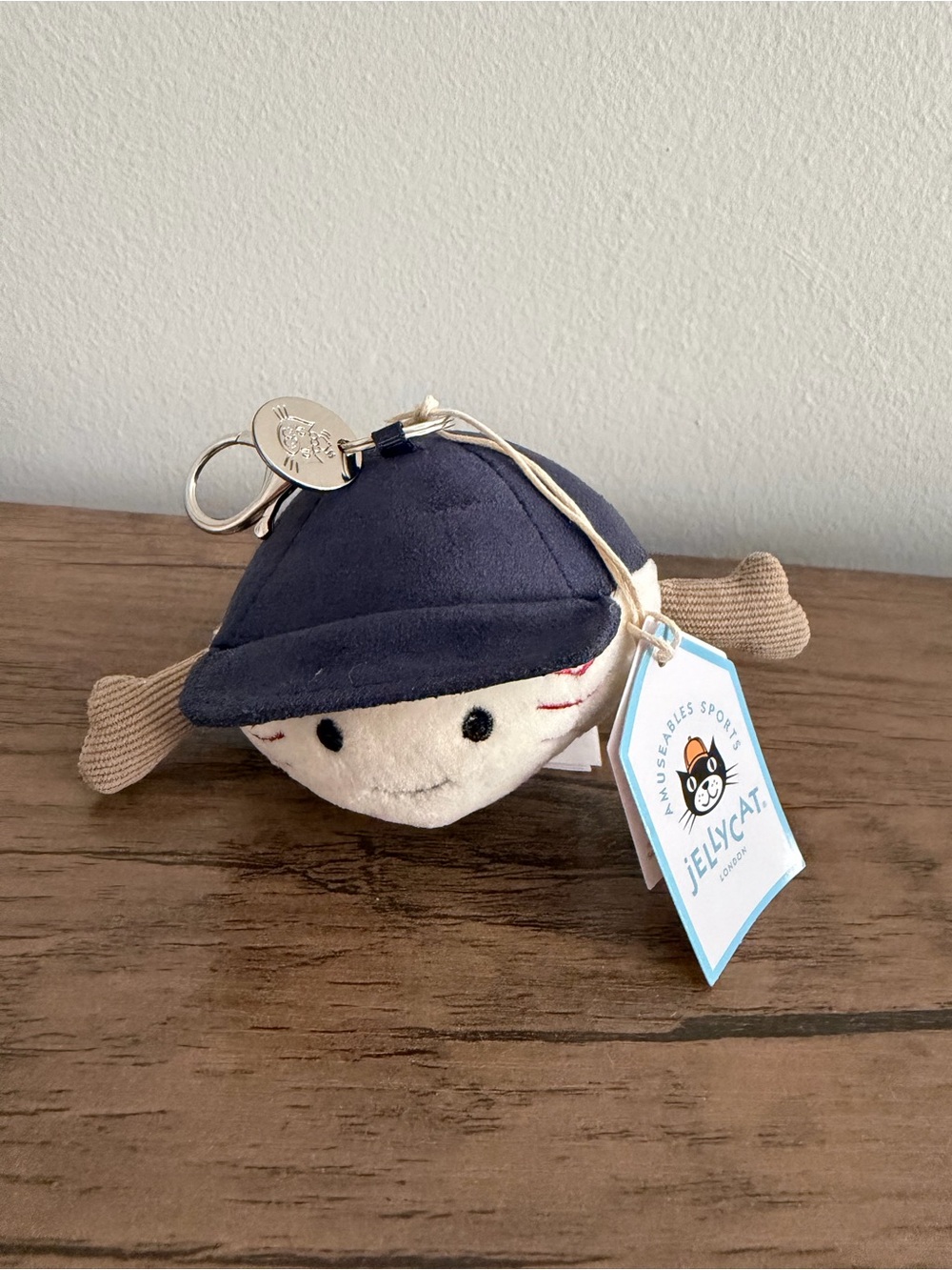Jellycat Baseball Plush Keychain